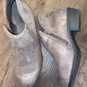 Distressed Metallic Boots